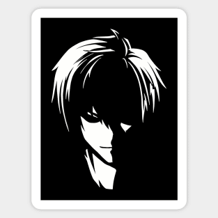 The Misfit of Demon King Academy II Maou Gakuin no Futekigousha Cool Black and White Silhouette Anime Characters : Anos Voldigoad (Transparent) Sticker